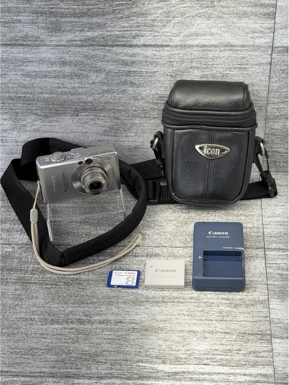 Canon Powershot SD450 Digital Elph Camera 5.0mp AiAf Silver 4x Zoom Digicam Y2K